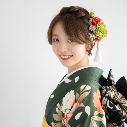 ショートヘアー・ベリーショートヘッドドレスM】成人式前撮り ショートヘアー・ベリーショートヘッドドレスM】成人式前撮り