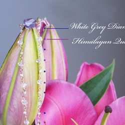 【14KGF】W/G Diamond,Himalayan Quartz Abundance Bracelet 12枚目の画像