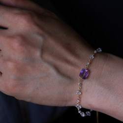 【14KGF】W/G Diamond,Himalayan Quartz Abundance Bracelet 14枚目の画像