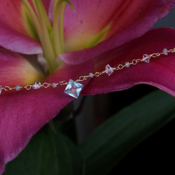 【14KGF】W/G Diamond,Himalayan Quartz Abundance Bracelet 6枚目の画像