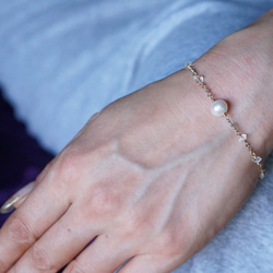 【14KGF】Dark Grey Diamond,Himalayan Quartz Abundance Bracelet 18枚目の画像