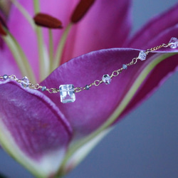 【14KGF】Dark Grey Diamond,Himalayan Quartz Abundance Bracelet 1枚目の画像