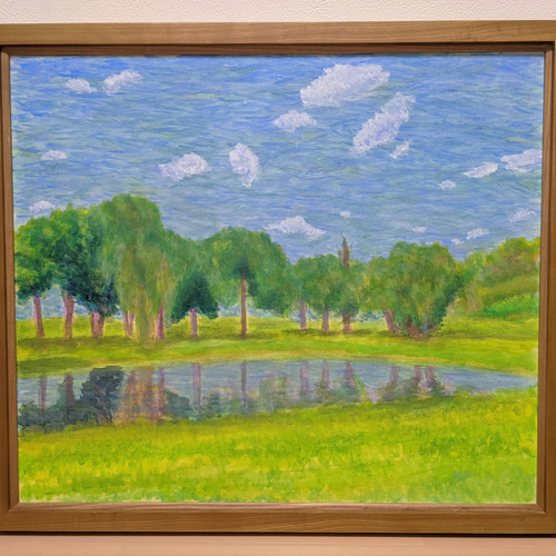 いにしえの夏景 額装 油彩画原画（F10） 絵画 yko 通販 16399394