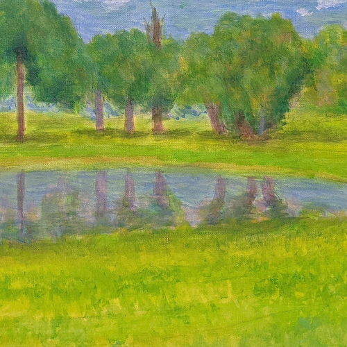 いにしえの夏景 額装 油彩画原画（F10） 絵画 yko 通販 16399394