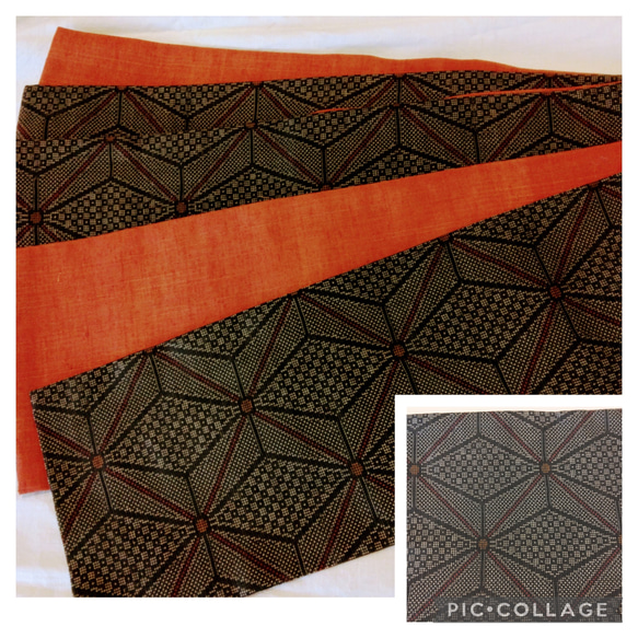新品】正絹 紬半幅帯・大島と紬 本仕立 繋ぎ目のない半幅帯