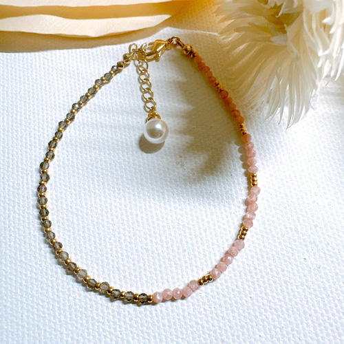 cross-water splash-】Pendant Top - 虹色の花＊天然石と