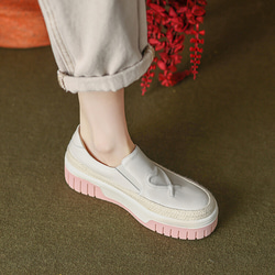 23 秋季女式真皮鞋超輕質厚底鞋舒適淺口鞋 22 厘米-24.5 厘米 #797⭐免運費⭐ 第3張的照片