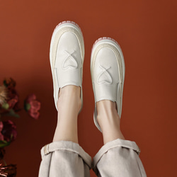 23 秋季女式真皮鞋超輕質厚底鞋舒適淺口鞋 22 厘米-24.5 厘米 #797⭐免運費⭐ 第6張的照片