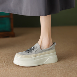 23 秋季女式真皮鞋超輕質厚底鞋舒適淺口鞋 22 厘米-24.5 厘米 #798⭐免運費⭐ 第6張的照片