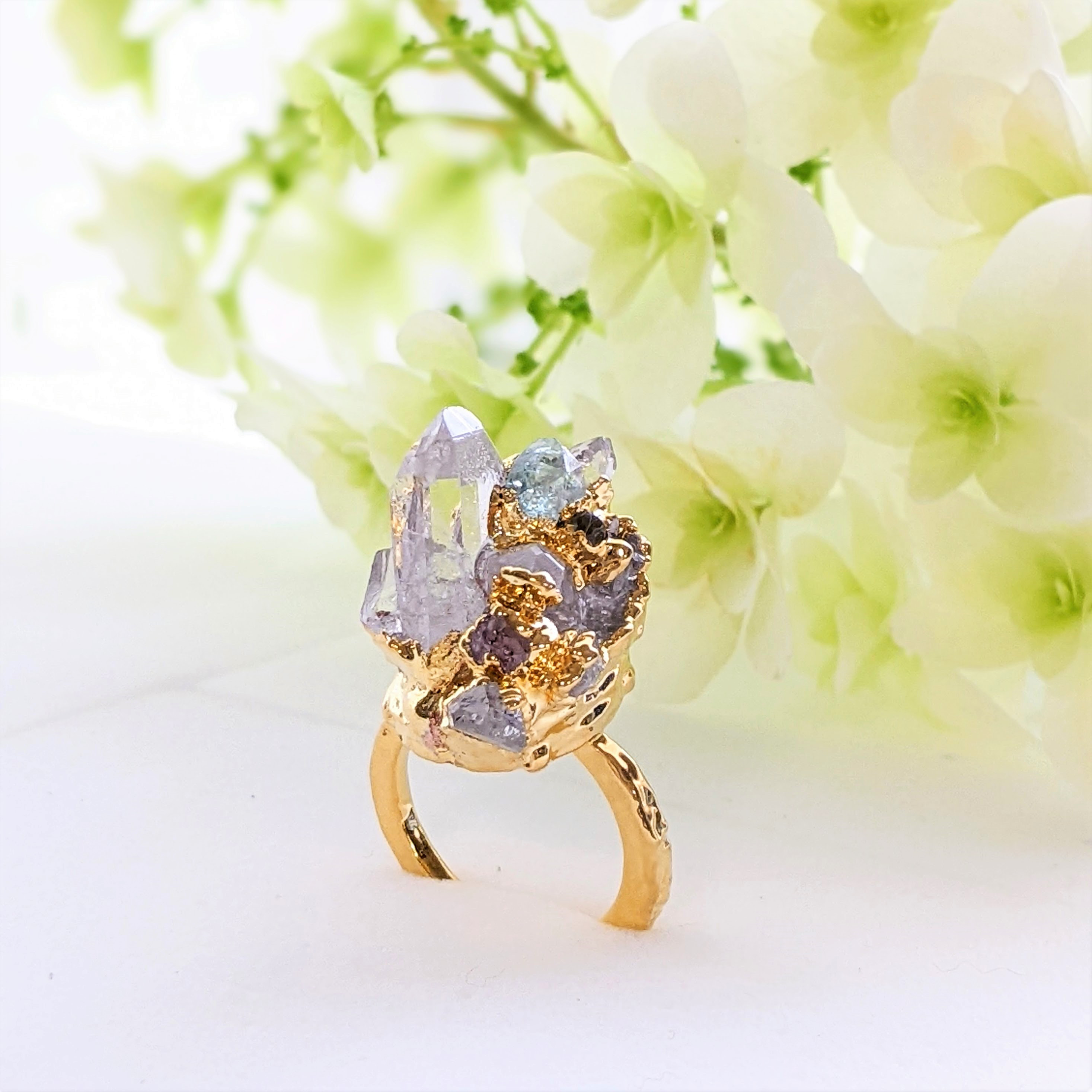 水晶原石リング　トマスゴンサガ産