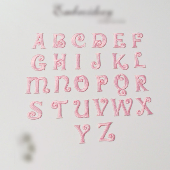 2枚入り コメント欄に指定 かわいいアルファベット刺繍アイロン