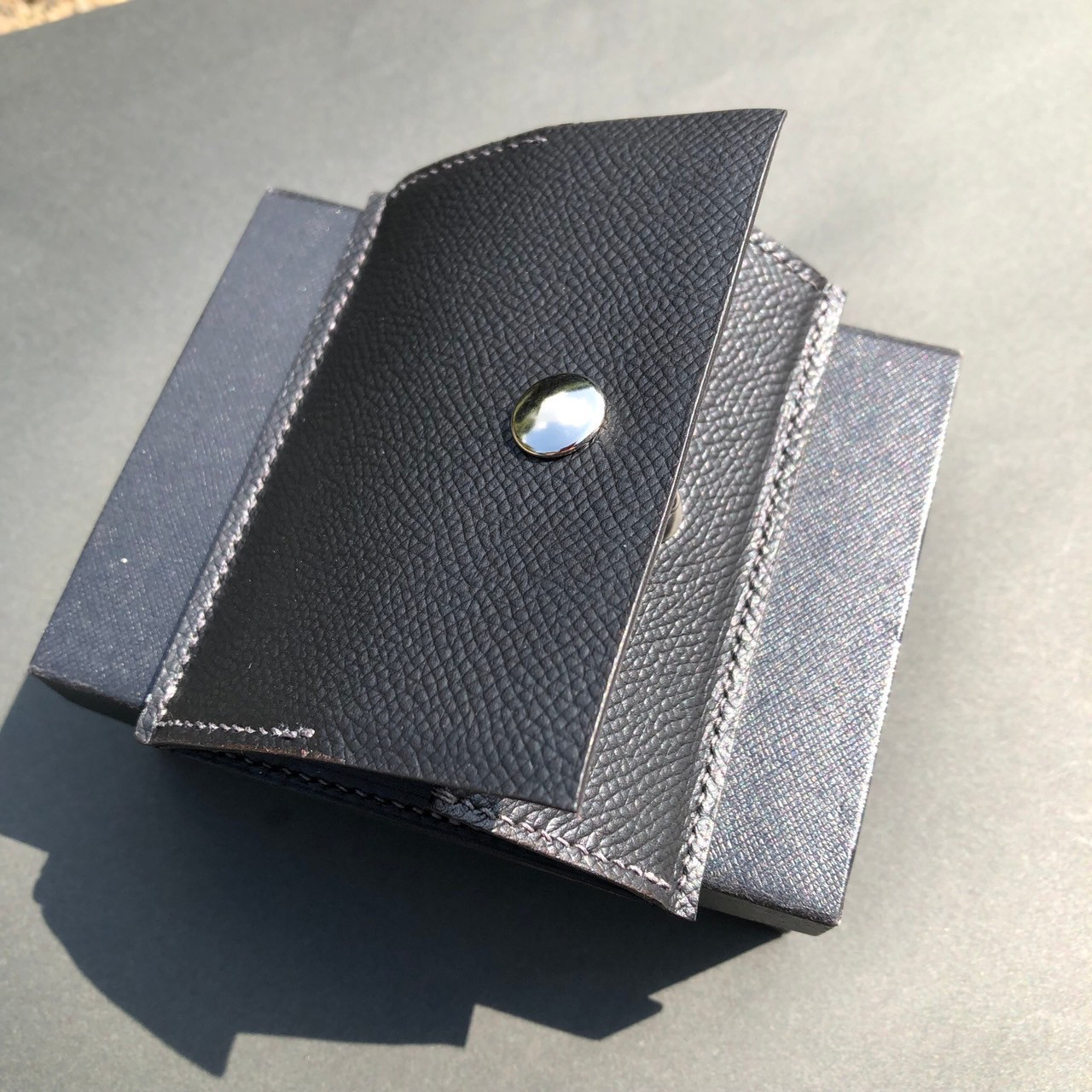 ボックス型コインケース/手縫い