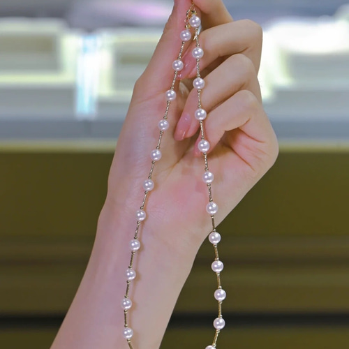 高級】あこや真珠 一連ネックレスk18 ネックレス・ペンダント パール
