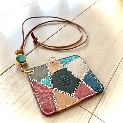 IDケース（レザーパッチワーク） パスケース・定期入れ you0810jmsdf  