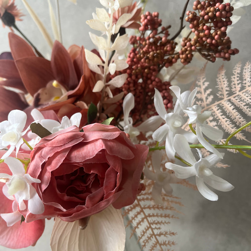 再再販‼︎血色感アップ⭐︎胡蝶蘭ウェディングブーケ/アーティ