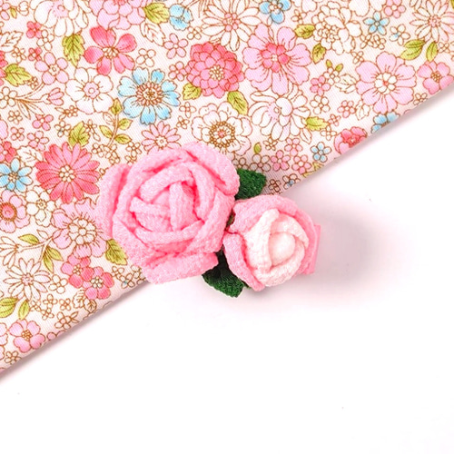 つまみ細工のおめかしベビークリップ  薔薇 つまみ細工 薔薇のおめかしベビークリップ 春色 Pastelcolor