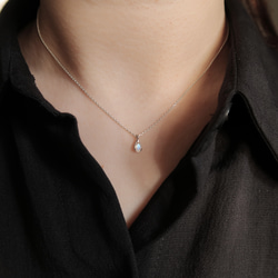 925純銀 小水滴 鑽面 月光石 天然石 項鍊 長鍊 短鍊 鎖骨鍊 免費送禮包裝 第12張的照片