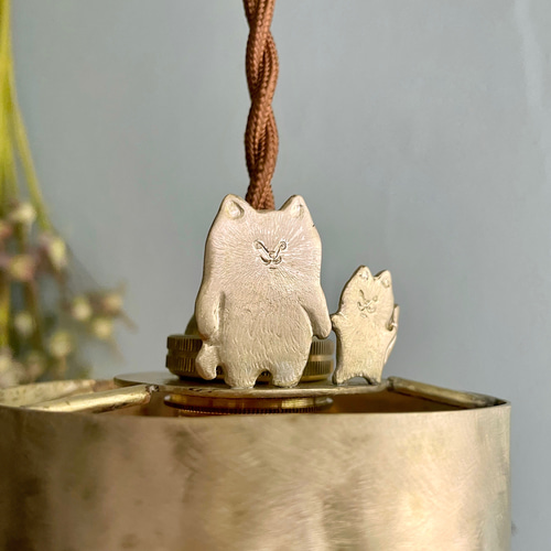 ♡親子猫の読書ランプ ベージュシェード♡