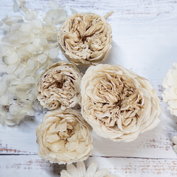 [送料無料]プリザの花箱✿Antique White 花材セット 詰め合わせ プリザーブドフラワー ドライフラワー 3枚目の画像