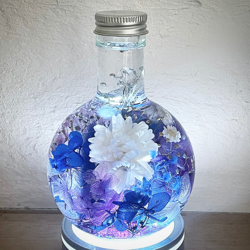 再販*『プラネタリウムの森』プリザーブドフラワーとクリスタルの