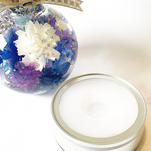 宝石の森〜プリザーブドフラワーとクリスタルのメルヘンハーバリウムライト 期間限定『宝石の森〜麗しのルビー〜』プリザーブドフラワーと