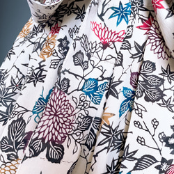 ”和で魅せる”フレアーロングワンピース 着物リメイク リボン ドレス 衣装 演奏会  白黒  M〜LL (B5803) 15枚目の画像