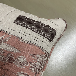 トワルドジュイ　広幅綿麻　サーモンピンク 8枚目の画像