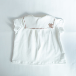 セーラー襟のニットシャツ：お出かけや1歳の誕生日など、特別な日に【受注製作】【80】 19枚目の画像