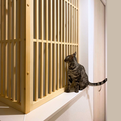 木製】ネコちゃん用落下防止用フェンス ハウス・小屋 木製】ネコちゃん用落下防止用フェンス ハウス・小屋