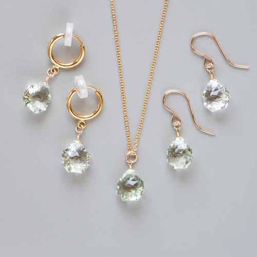 14kgf  アメジストxグリーンアメジストのチャーム◝✩ 14kgf アメジストxグリーンアメジストのチャーム◝✩