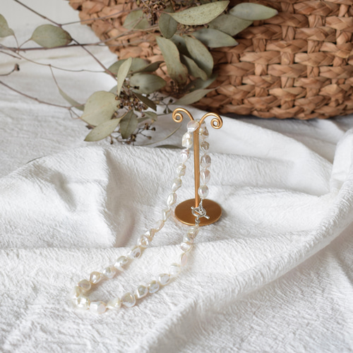 バロックパール ネックレス silver925 普段使い カジュアル 上品 50代