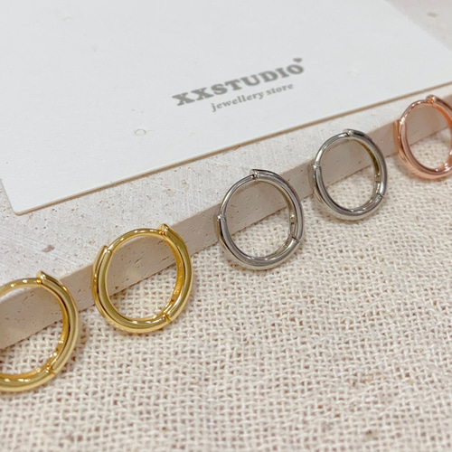 ピンクゴールド ストーン付き フープピアス 約10mm 0202-1791-0015_72569d2d-fa20-