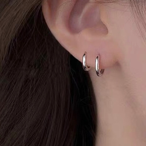本物ピンクゴールド　フープピアス Amazon | Rockyu ピアス レディース ピンクゴールド シルバー 18