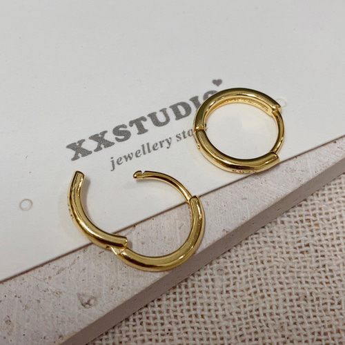 ゴールド ピンク フープピアス スナップピアス K10ピンクゴールド (地金)(フープピアス