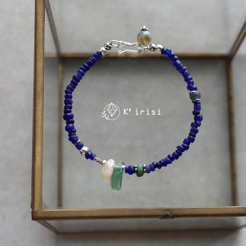 古代水晶 × ローマングラス × インドパシフィックビーズ アンティーク 