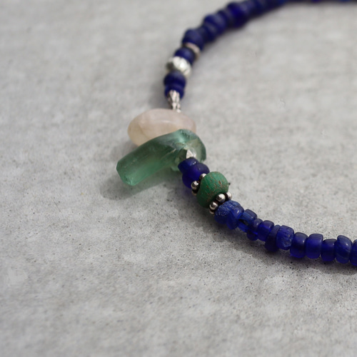古代水晶 × ローマングラス × インドパシフィックビーズ アンティーク