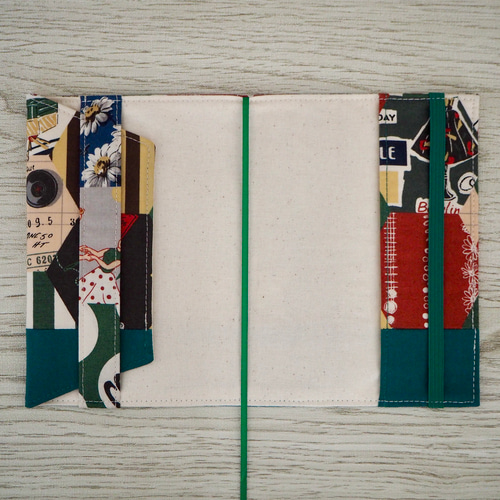 文庫本】ゴムバンド栞付ブックカバー 手帳カバー☆小関鈴子☆レトロ