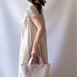 再販❤️マチ広めトートバッグ  大人気❣️キャンディツイード 尾州ツイード 母の日 プレゼント  ご褒美❤️ 2枚目の画像