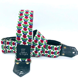 和柄ギターストラップ 鯉/金-銀 京都西陣織 金襴生地 tiny products