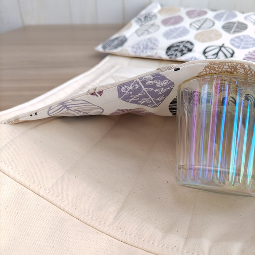 スッキリ壁掛け収納】パッチワークの3段ウォールポケット☆モノトーン