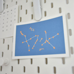 夏の大三角形 ポストカード インテリア 雑貨 夏 星 夜空 メッセージカード ポスター 2枚目の画像