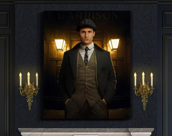 【オーダーメイド】写真からカスタムロイヤルキング天皇皇帝油絵スタイルの肖像画一点物 似顔絵 イラスト彼氏夫の贈り物誕生日 100%