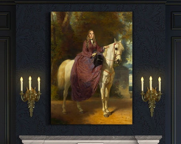 【オーダーメイド】写真からカスタムロイヤルキング天皇皇帝油絵スタイルの肖像画一点物 似顔絵 イラスト彼氏夫の贈り物誕生日 100%