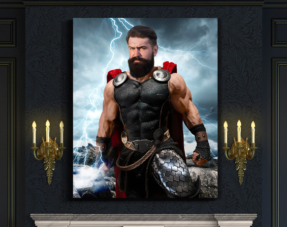 【オーダーメイド】写真からカスタムロイヤルキング天皇皇帝油絵スタイルの肖像画一点物 似顔絵 イラスト彼氏夫の贈り物誕生日 100%