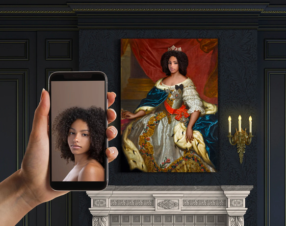 【オーダーメイド】写真からカスタムロイヤルキング天皇皇帝油絵スタイルの肖像画一点物 似顔絵 イラスト彼氏夫の贈り物誕生日 100%