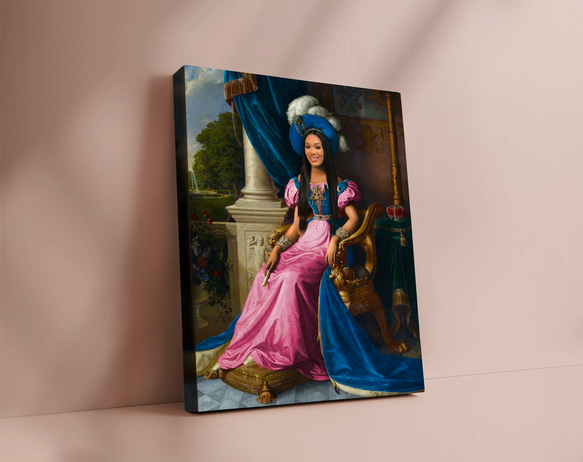 【オーダーメイド】写真からカスタムロイヤルキング天皇皇帝油絵スタイルの肖像画一点物 似顔絵 イラスト彼氏夫の贈り物誕生日 100%