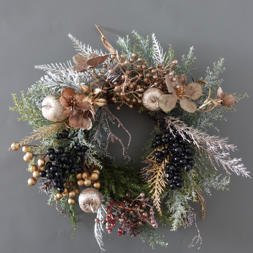 NEW！アートフラワーギフト2023＊クリスマスリース！NO.1 リース  