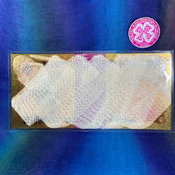 白蛇様の衣を二体 白蛇 切らず一匹 伊勢神宮の杉 純金 帯　カード　財布 ターコイズ ラピスラズリ シトリン 水晶 1枚目の画像
