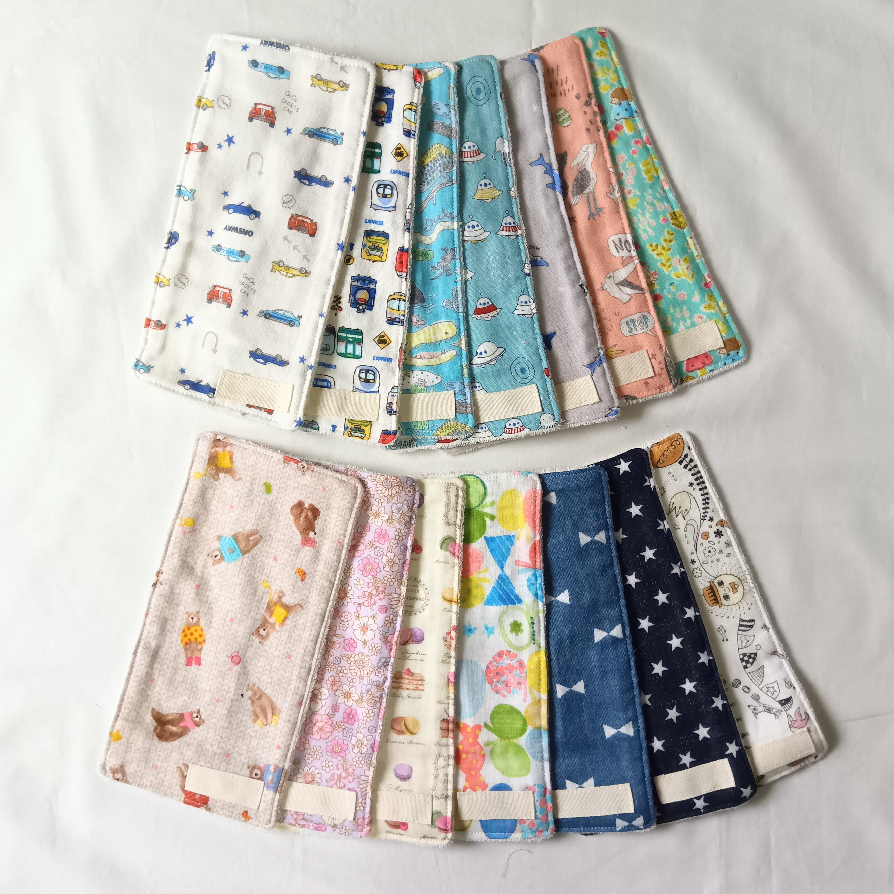 柄が選べる 3枚セット ハーフハンカチ 【子供用】 ダブルガーゼ パイル