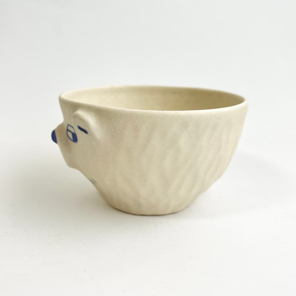 【受注生産】白くまの茶碗 5枚目の画像